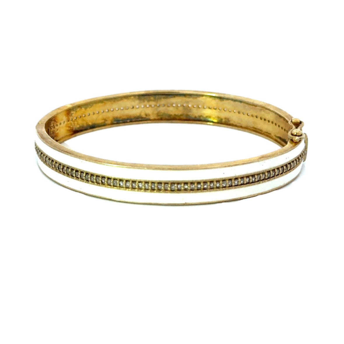 Thick Enamel Pave Diamond Bracelet