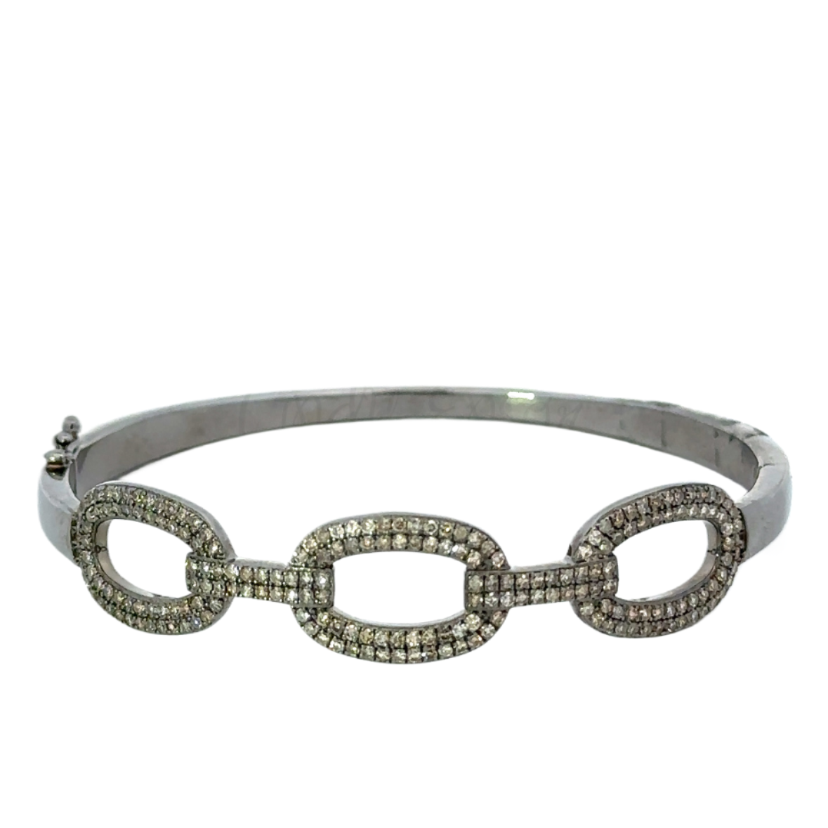 Sterling Pave Chain Link Bangle