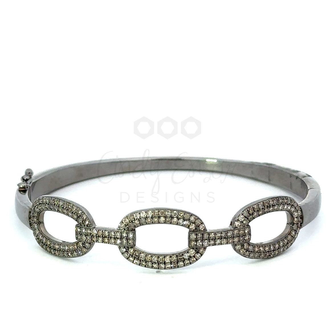 Sterling Pave Chain Link Bangle