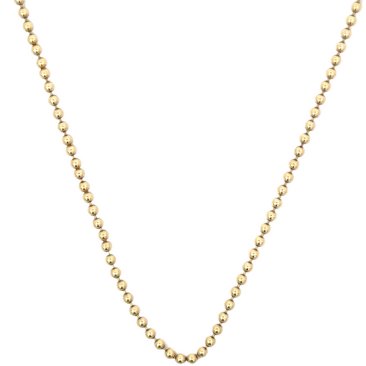 14k Bead Ball Chain Necklace