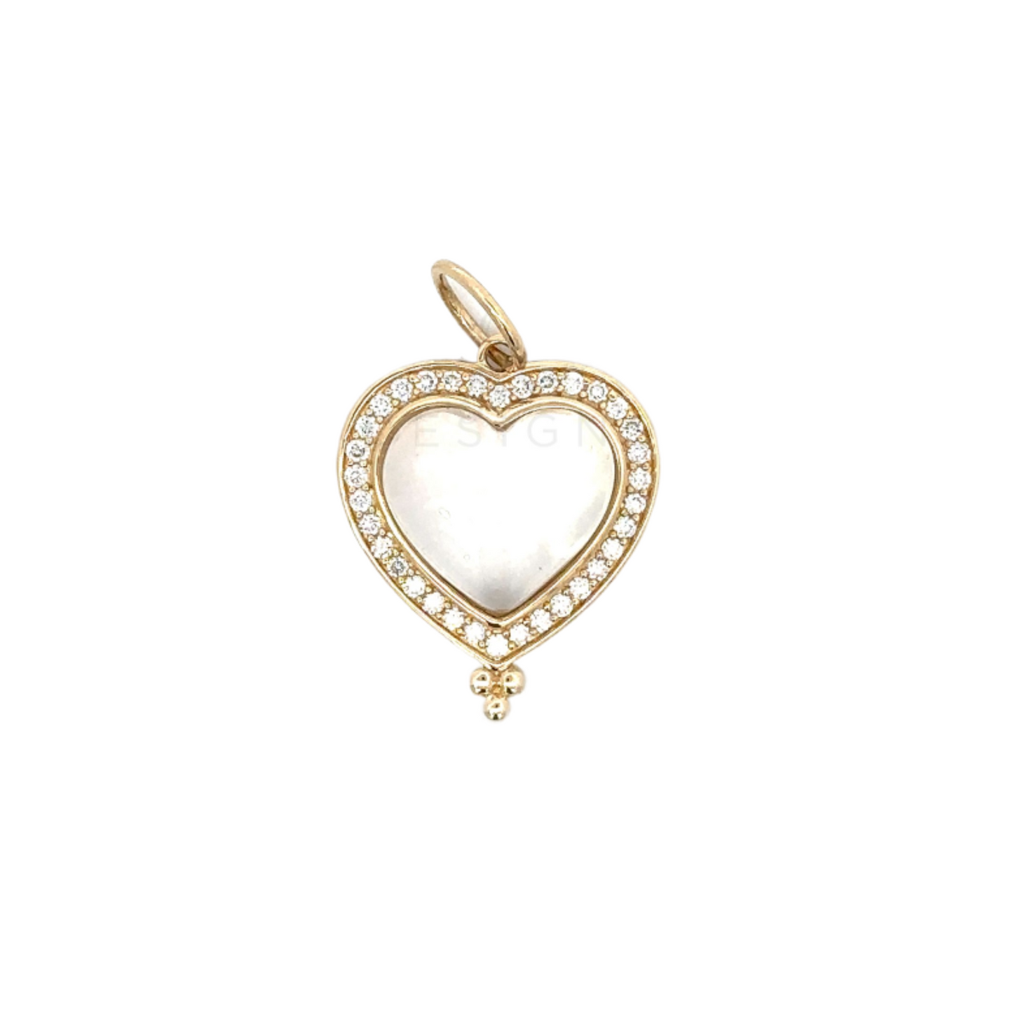 White Topaz Heart Shaped Pendant