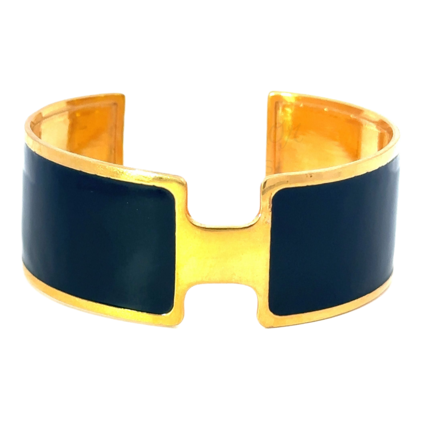 Thick Vermeil Enamel H Cuff