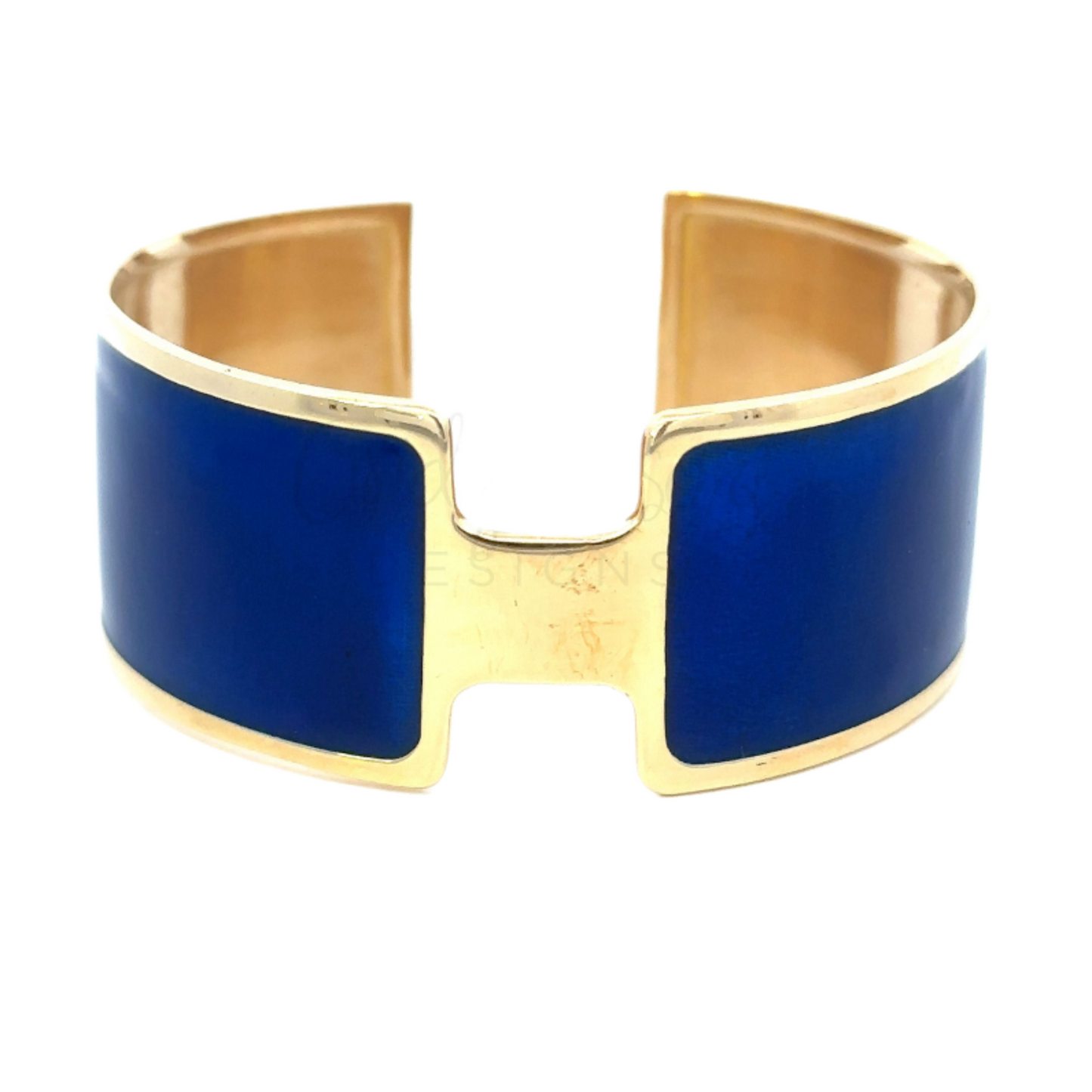 Thick Vermeil Enamel H Cuff