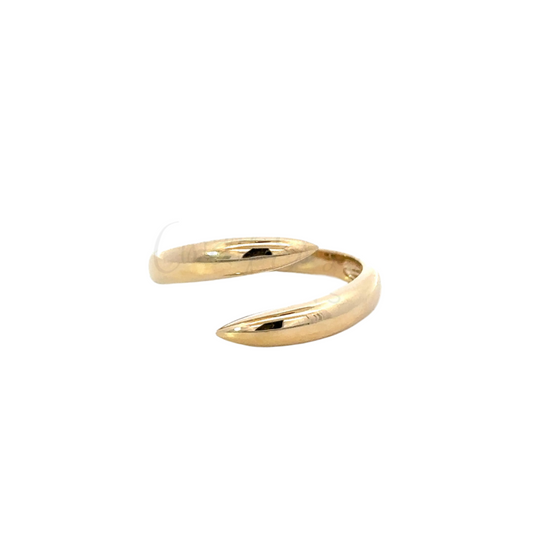 Yellow Gold Polished Overlapping Ring