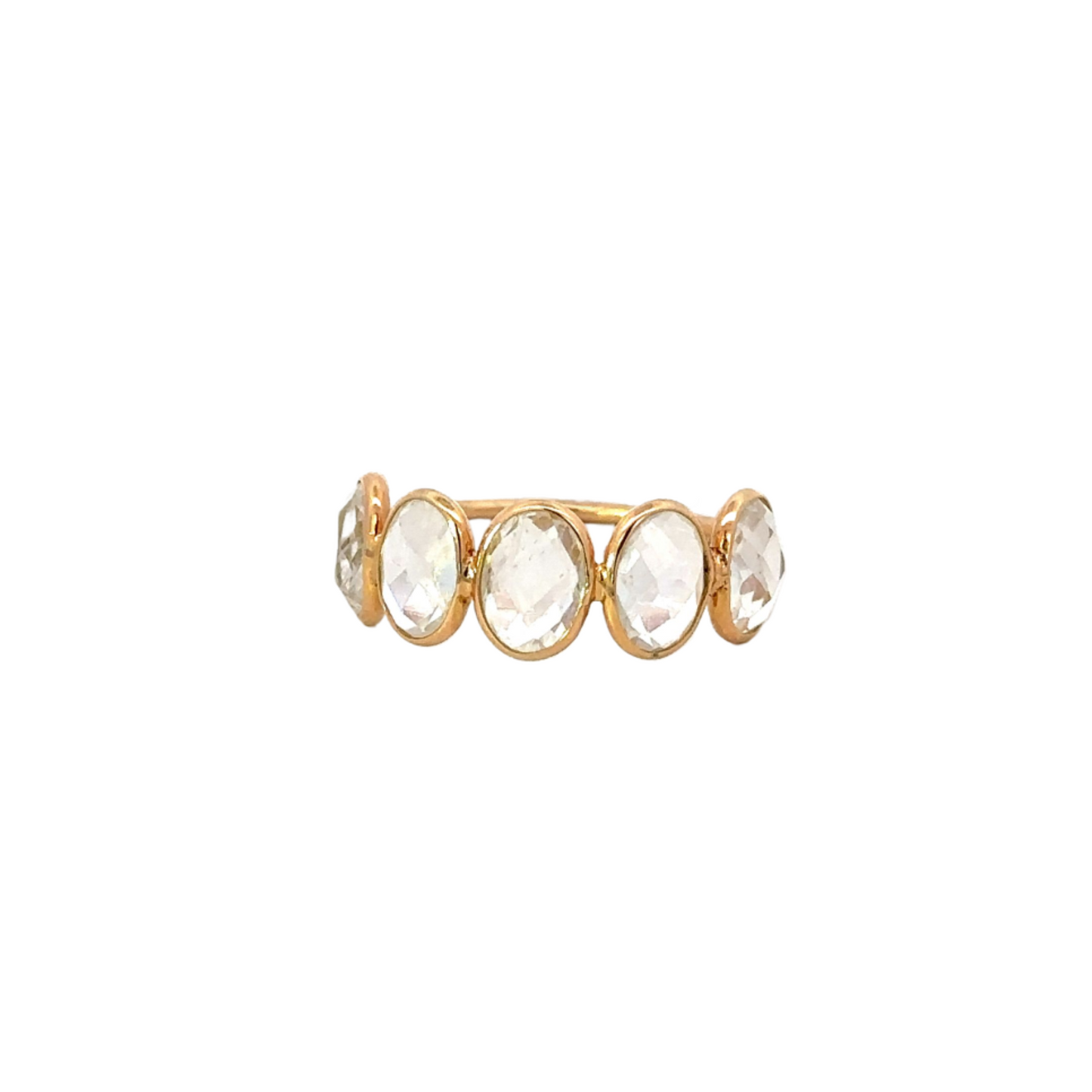 Yellow Gold Moonstone Ring (Half)