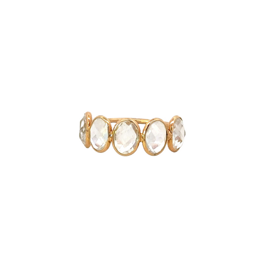 Yellow Gold Moonstone Ring (Half)