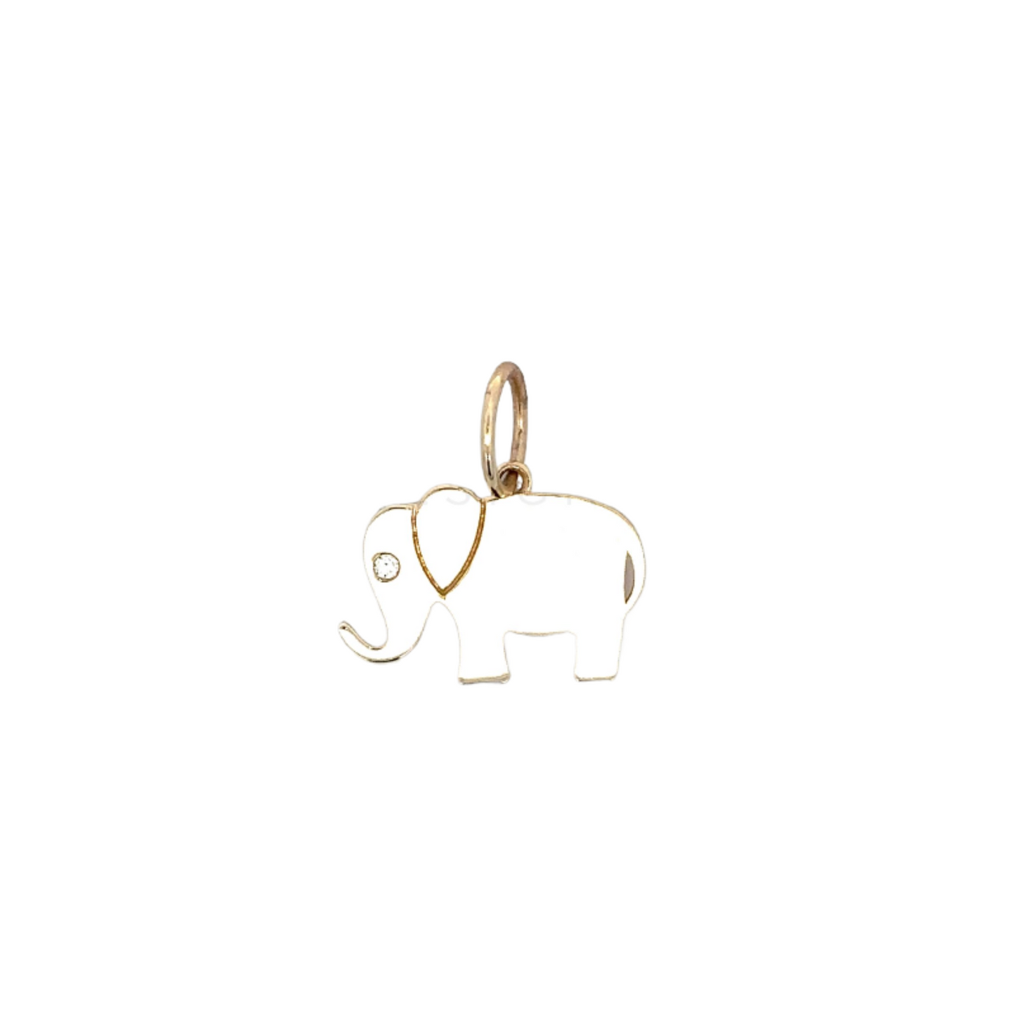 Elephant Pendant with Diamond Eye