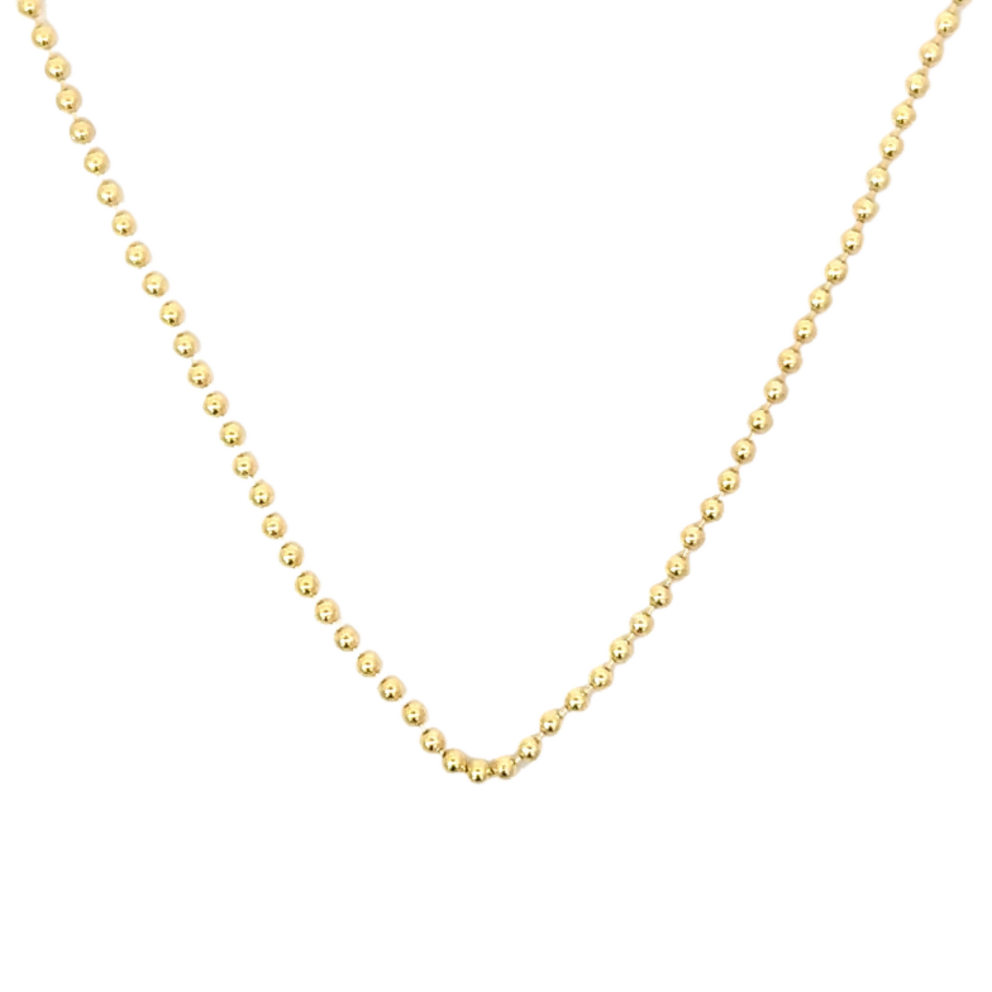 14k Yellow Gold Bead Ball Chain