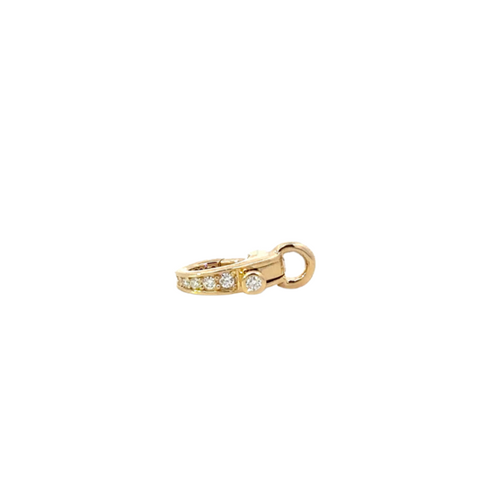 Yellow Gold and Diamond Slide on Lobster Charm