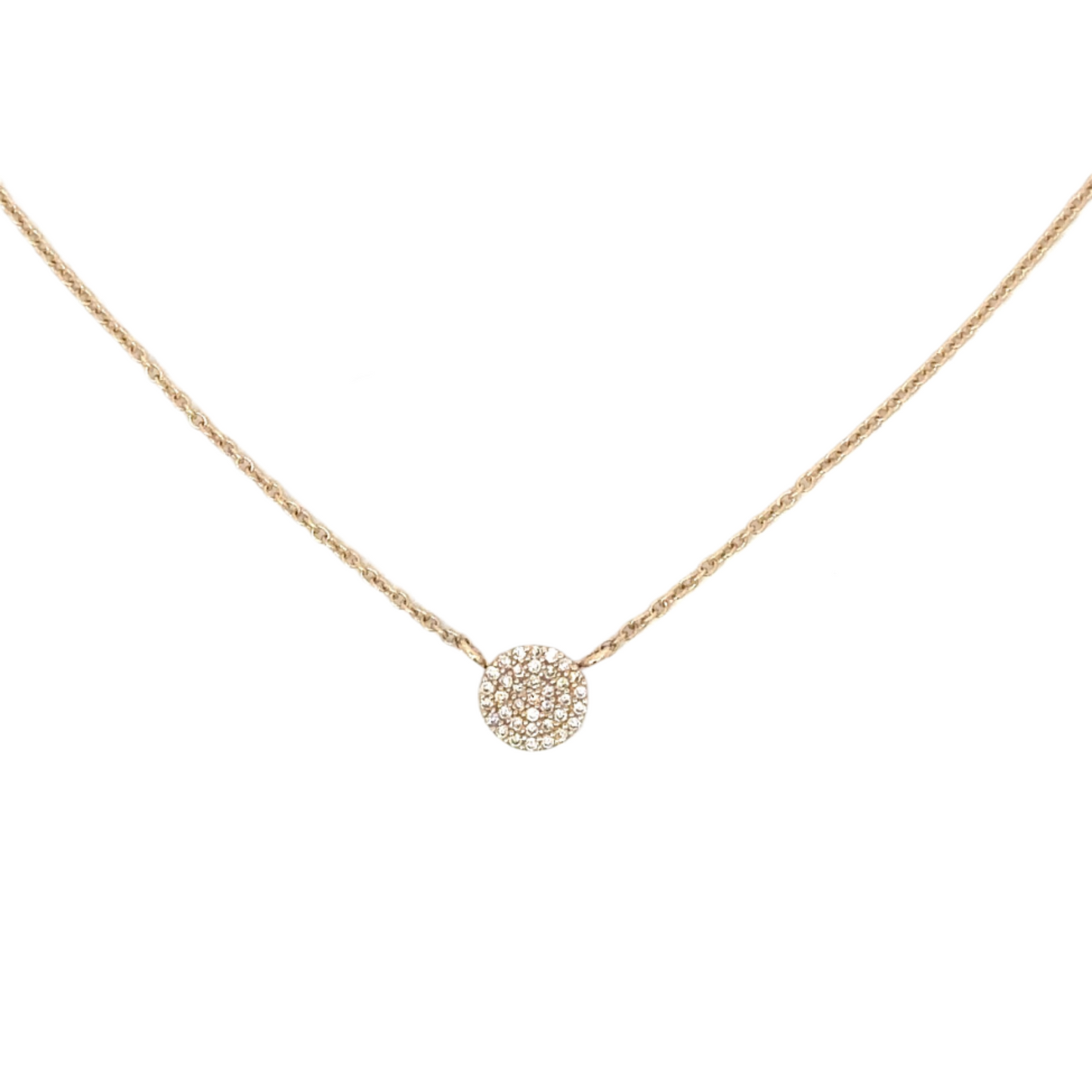 Pave Diamond Dot Necklace