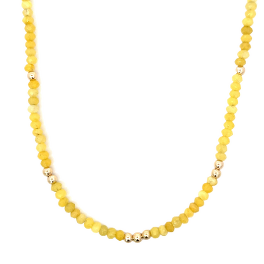 Colored Crystal Necklace with GF Bead Accents