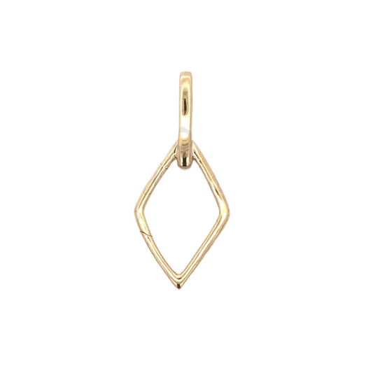 Yellow Gold Diamond Shaped Push Pendant