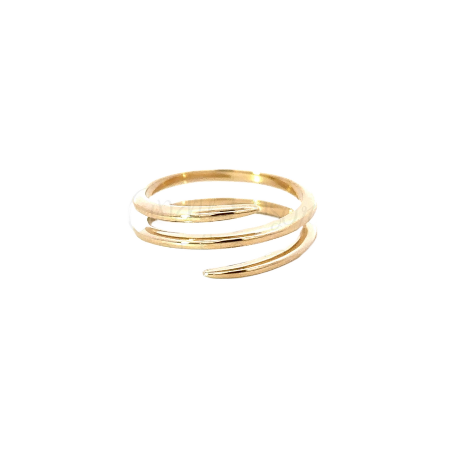 Yellow Gold Thin Continuous Wrap Ring