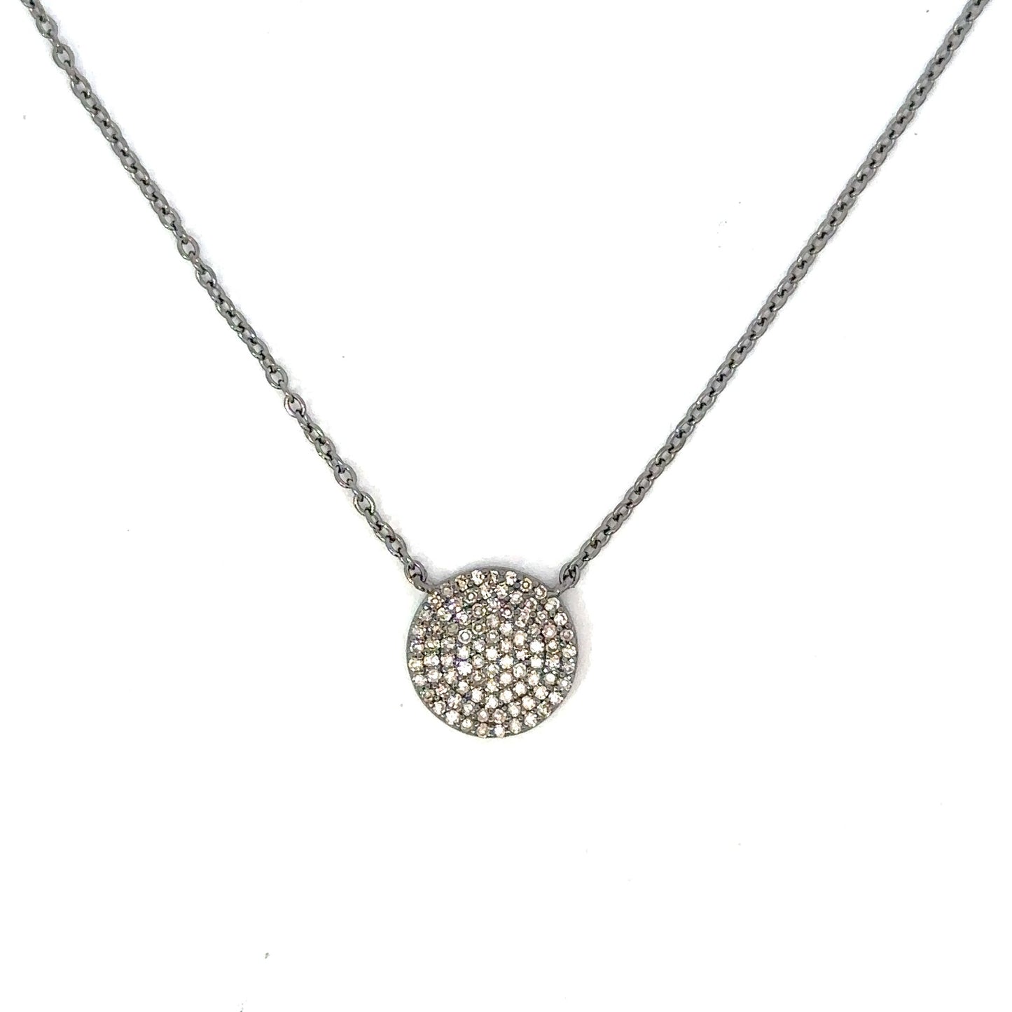 Pave Diamond Dot Necklace