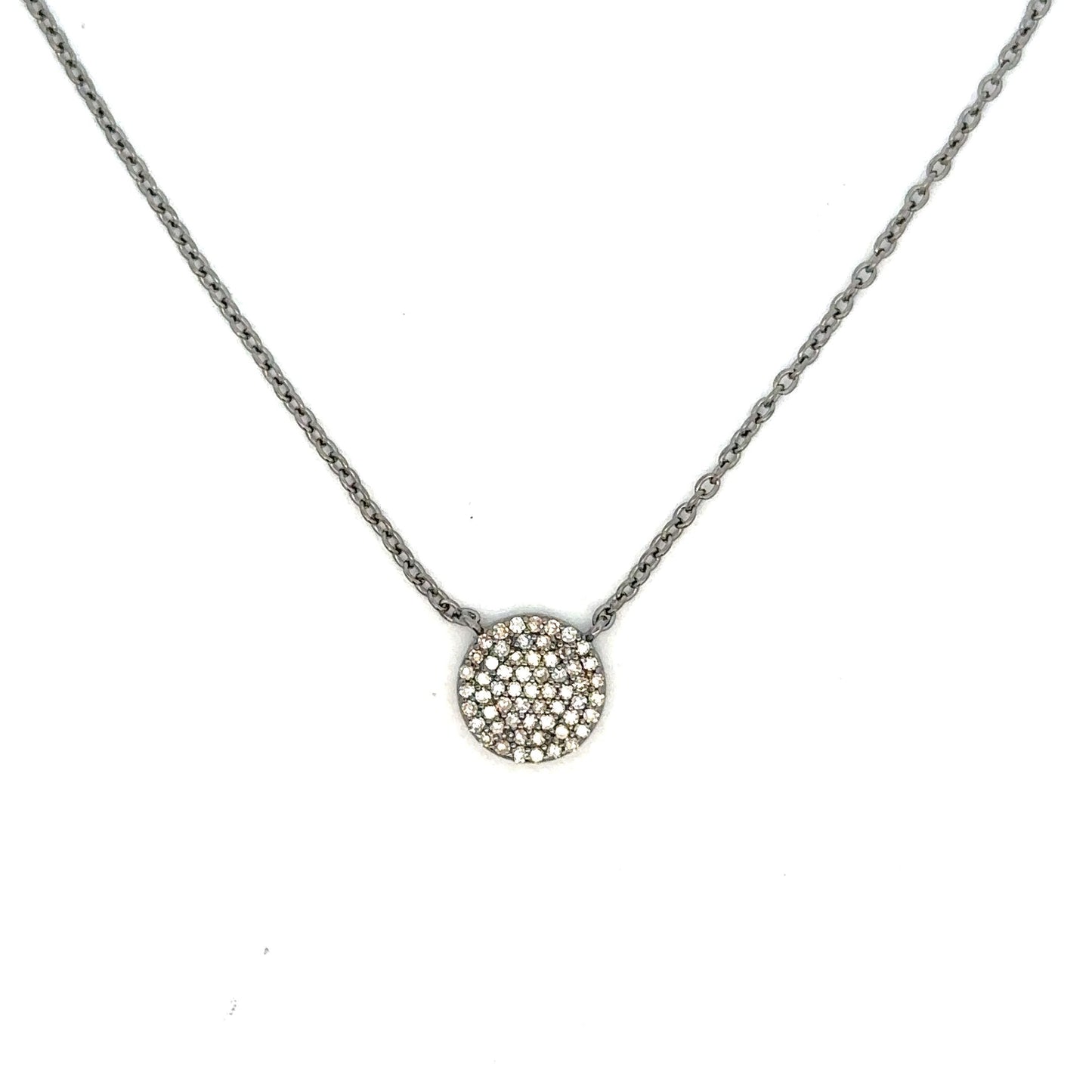 Pave Diamond Dot Necklace