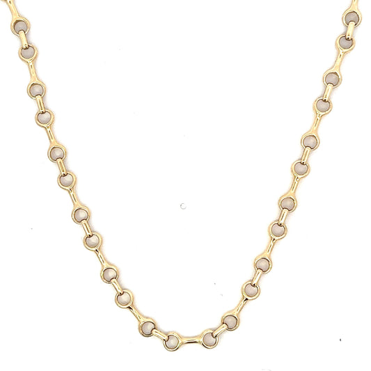 Solid Gold Bone Link Chain