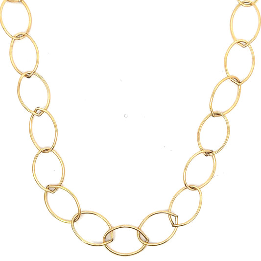 Yellow GF Oval Link Chain Necklace