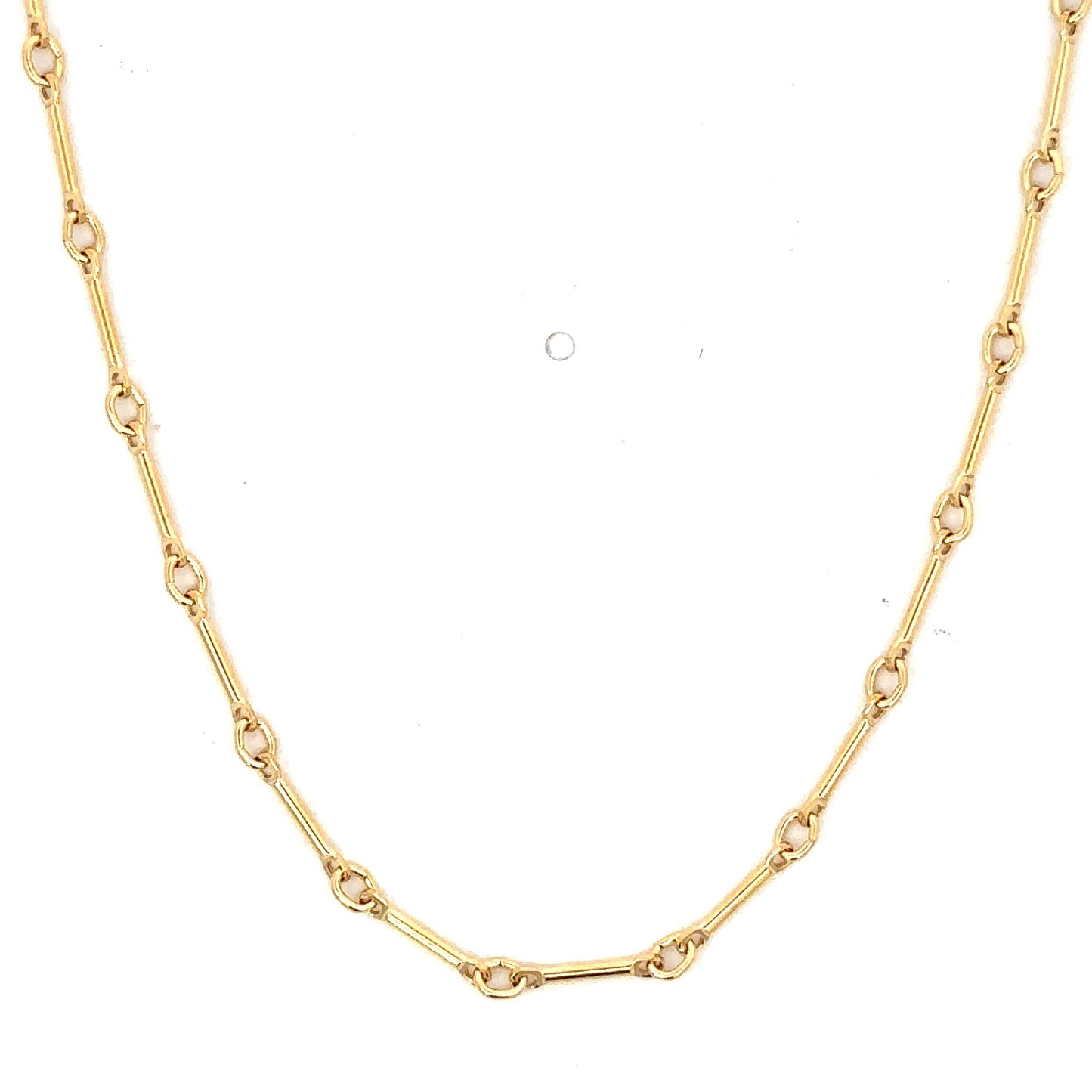 Yellow GF Dainty Bone Link Chain Necklace