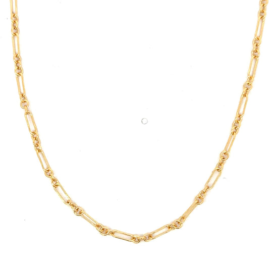 Yellow GF Dainty Vintage Link Chain Necklace