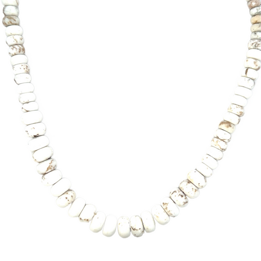 Graduated White Turquoise Candy Necklace