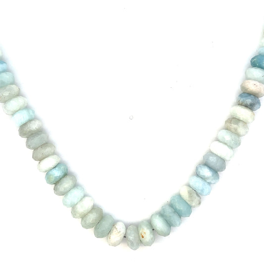 Graduated Aquamarine Candy Necklace