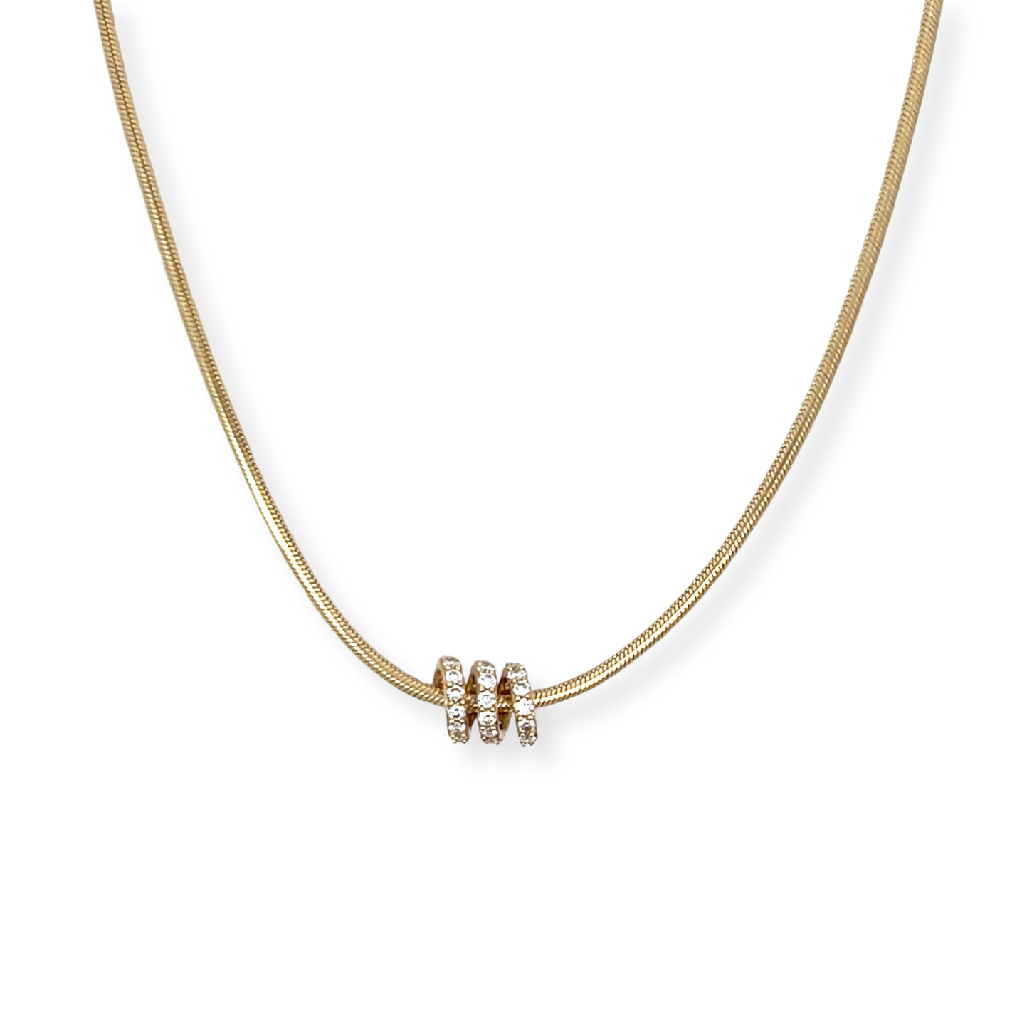 Pave Diamond Spiral Bead