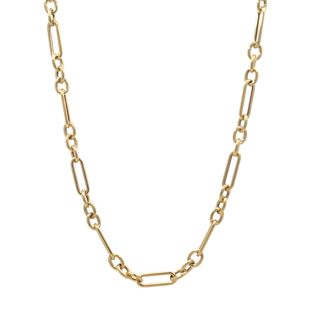 Small Yellow Gold Vintage Paper Clip Chain
