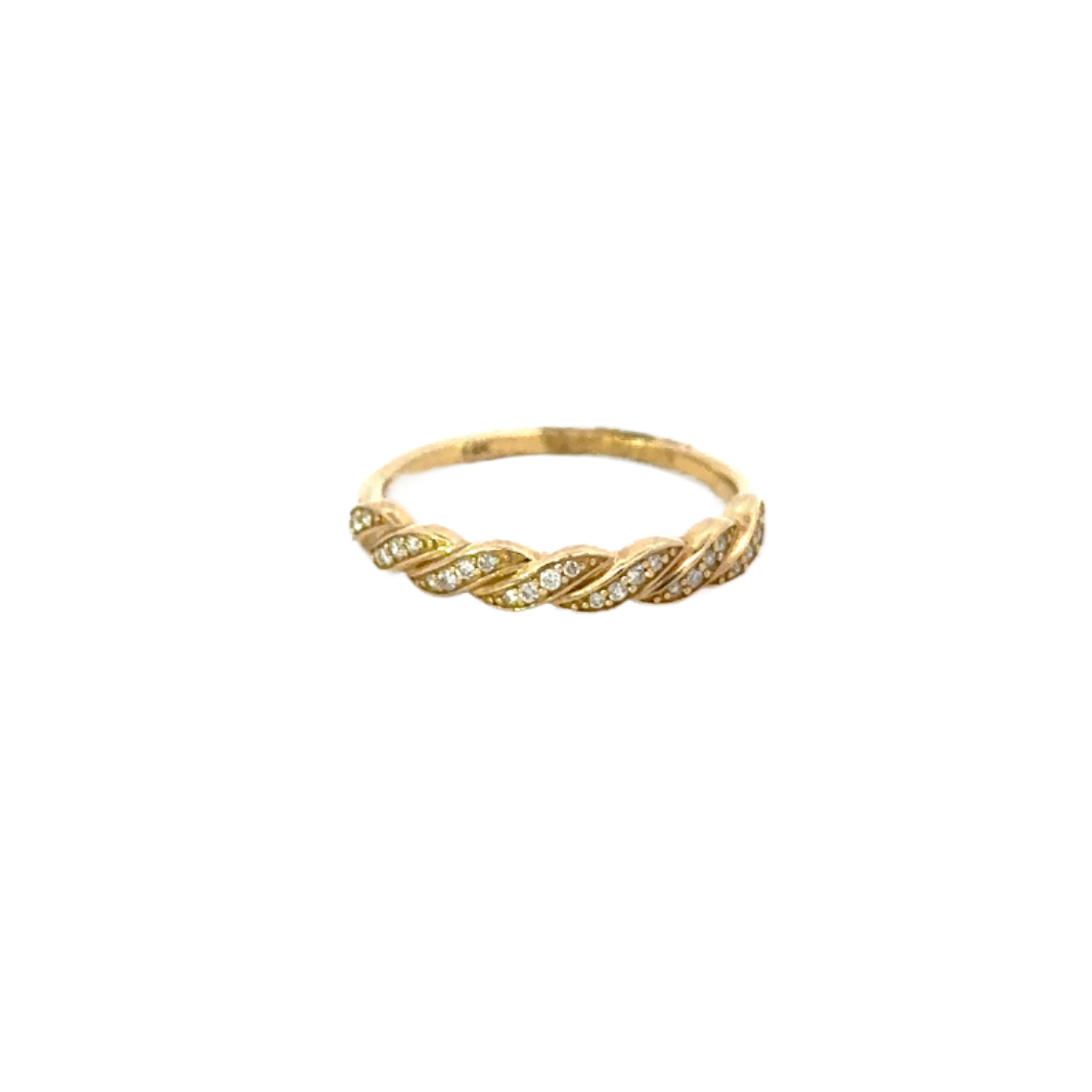 Twisted Pave Diamond Band