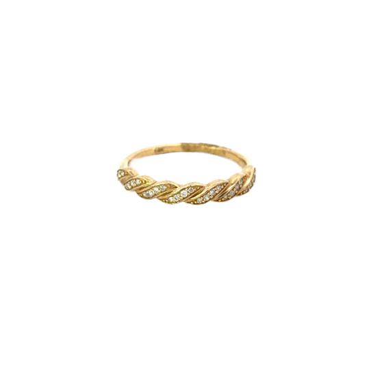 Twisted Pave Diamond Band