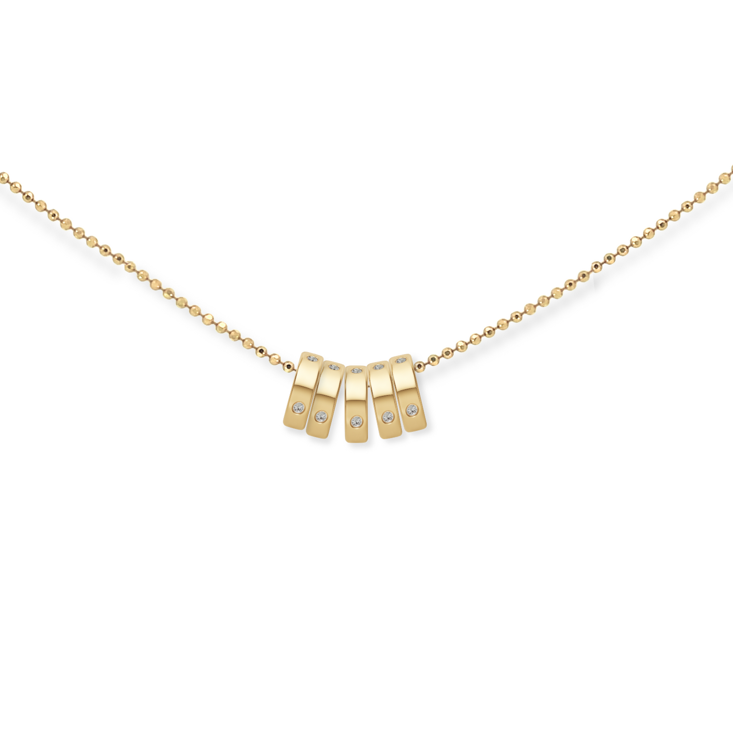 Flush Set Diamond Accent Bead