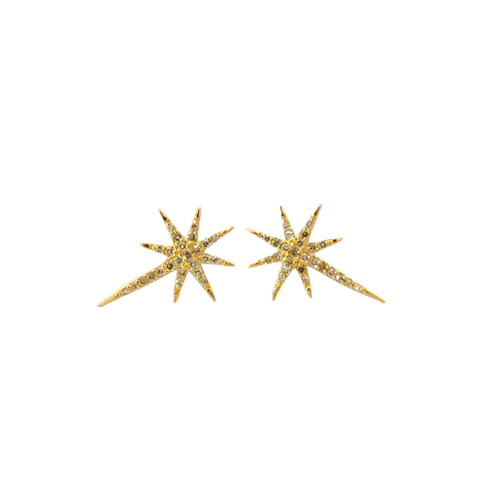 GF Pave Elongated Starburst Earring