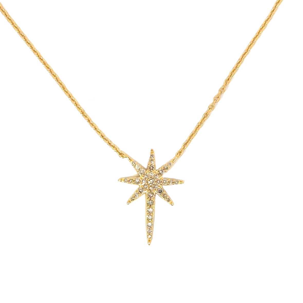 GF Pave Elongated Starburst Necklace