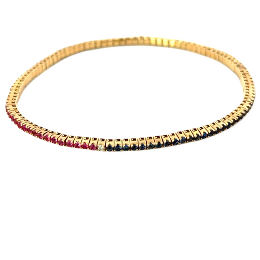 Multi Sapphire Stretch Bracelet