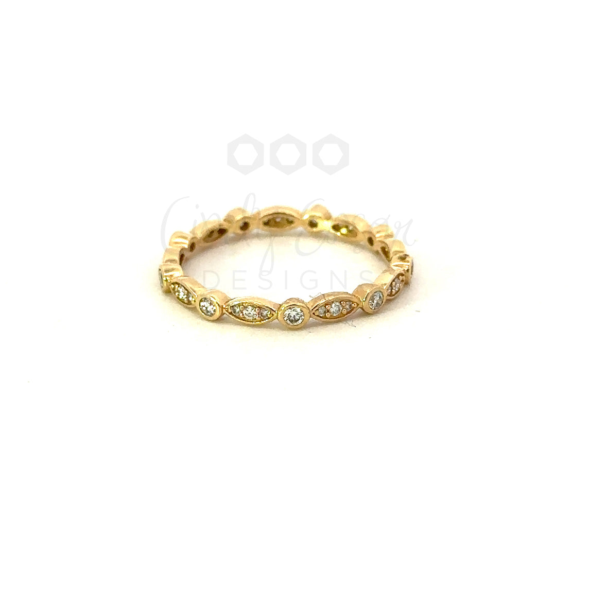 Marquise and Round Shaped Diamond Eternity Band