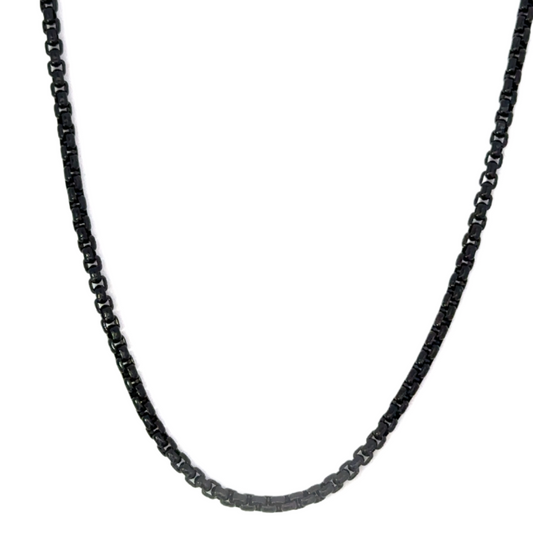 Small Black Stainless Steel Box Chain