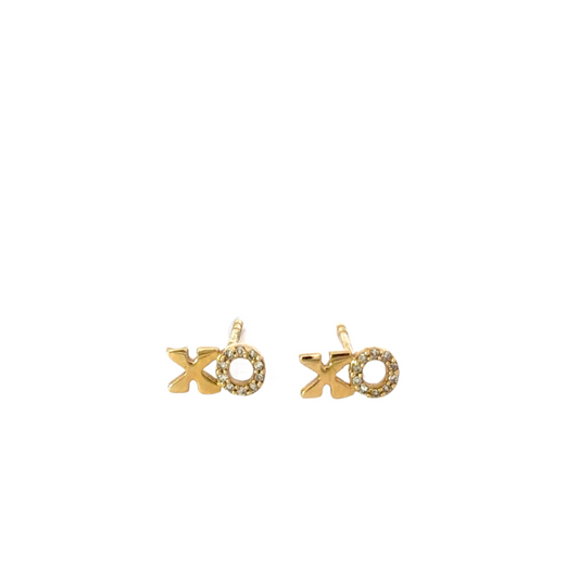 Double XO Pave Diamond Earring