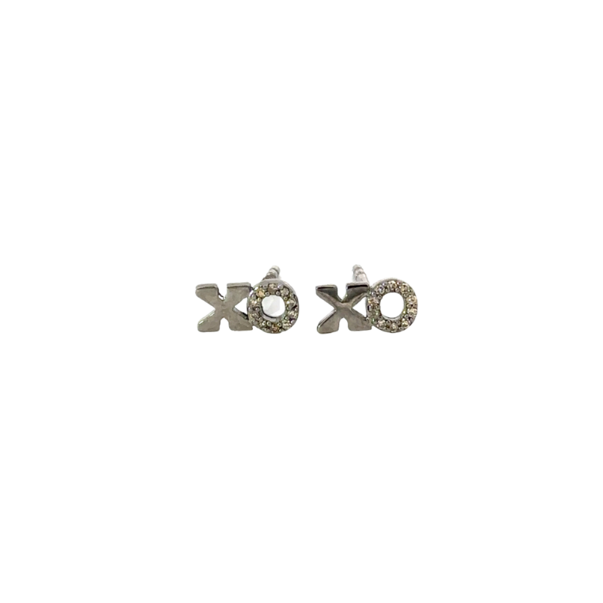 Double XO Pave Diamond Earring