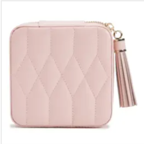 Caroline Zip Travel Case Rose Quartz