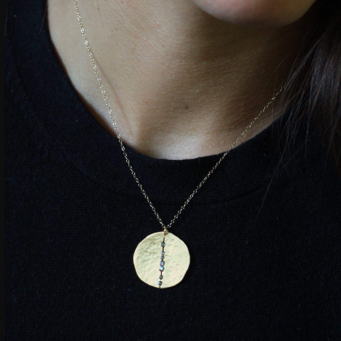 Julie Cohn Orbit Bronze Pendant Necklace
