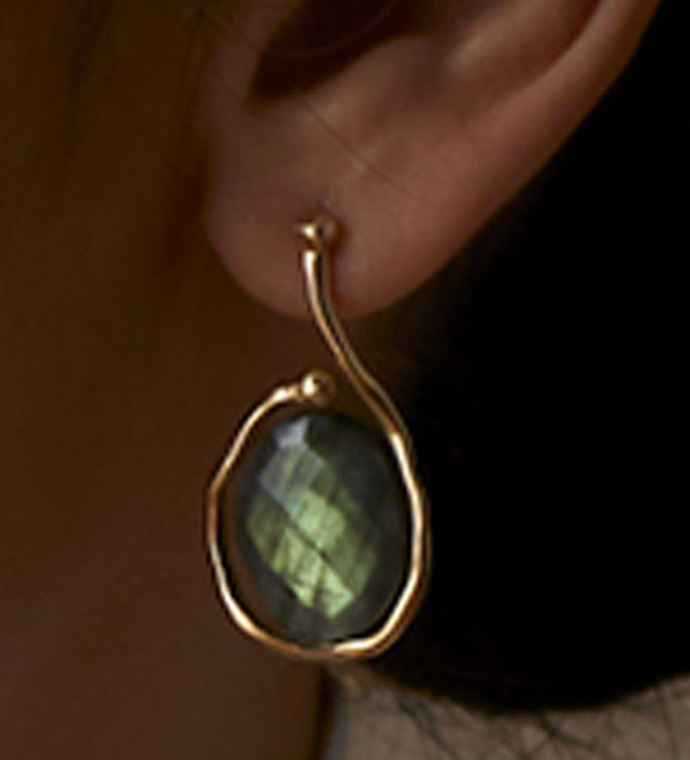Julie Cohn Saturn Bronze Labradorite Earrings