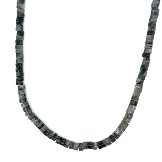 Short Black Heishi Bead Necklace