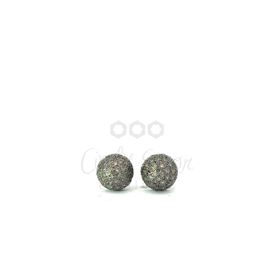 Pave Diamond Puff Earring