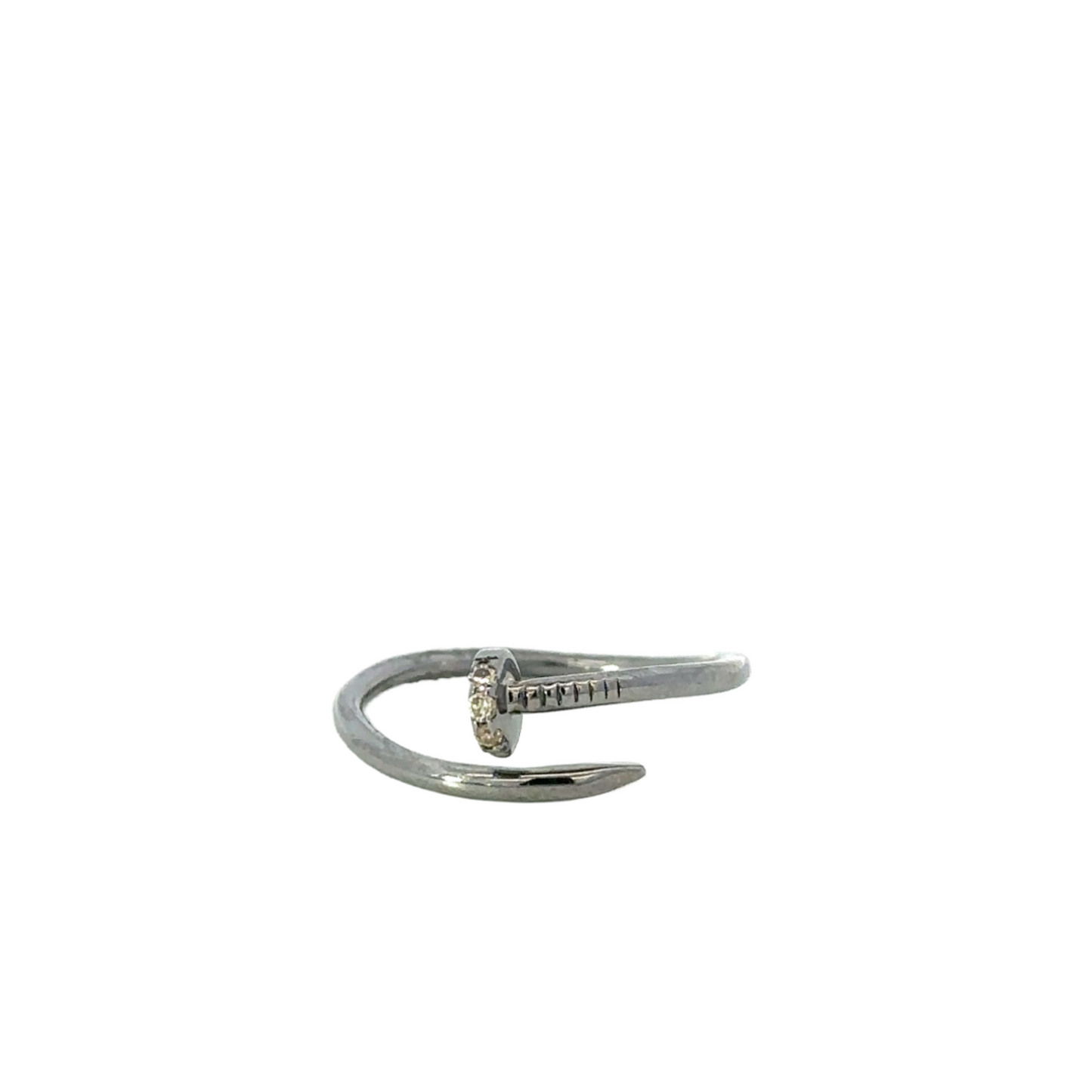 Pave Diamond Overlapping Nail Ring