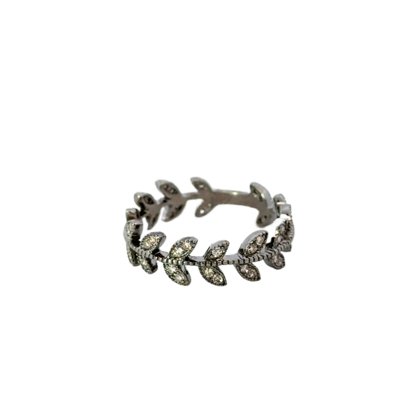 Pave Diamond Leaf Ring