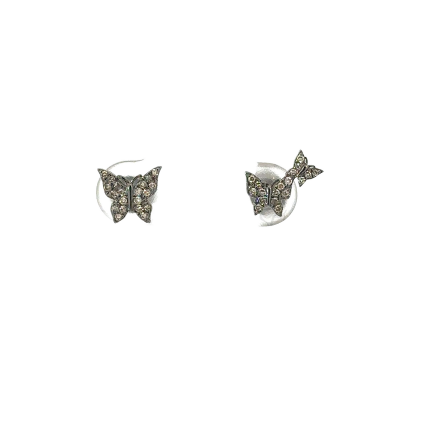 Pave Diamond Mismatched Butterfly Stud