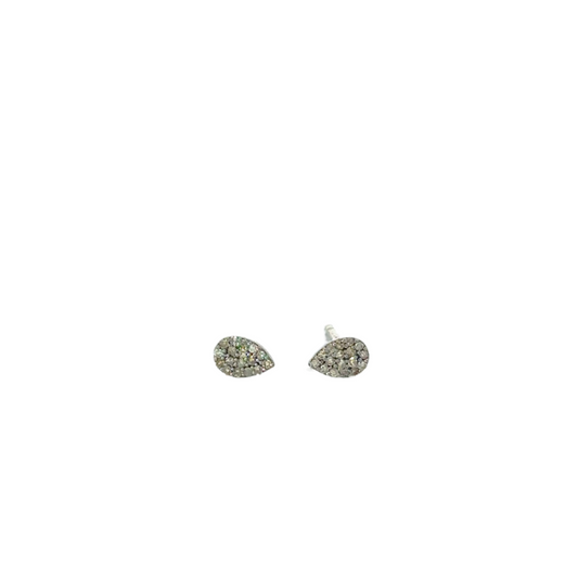 Pave Diamond Tear Drop Stud