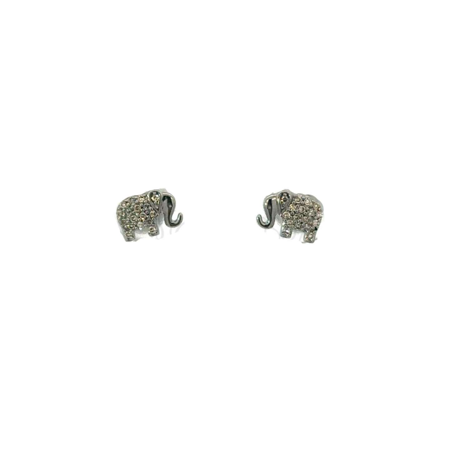 Pave Diamond Elephant Earring