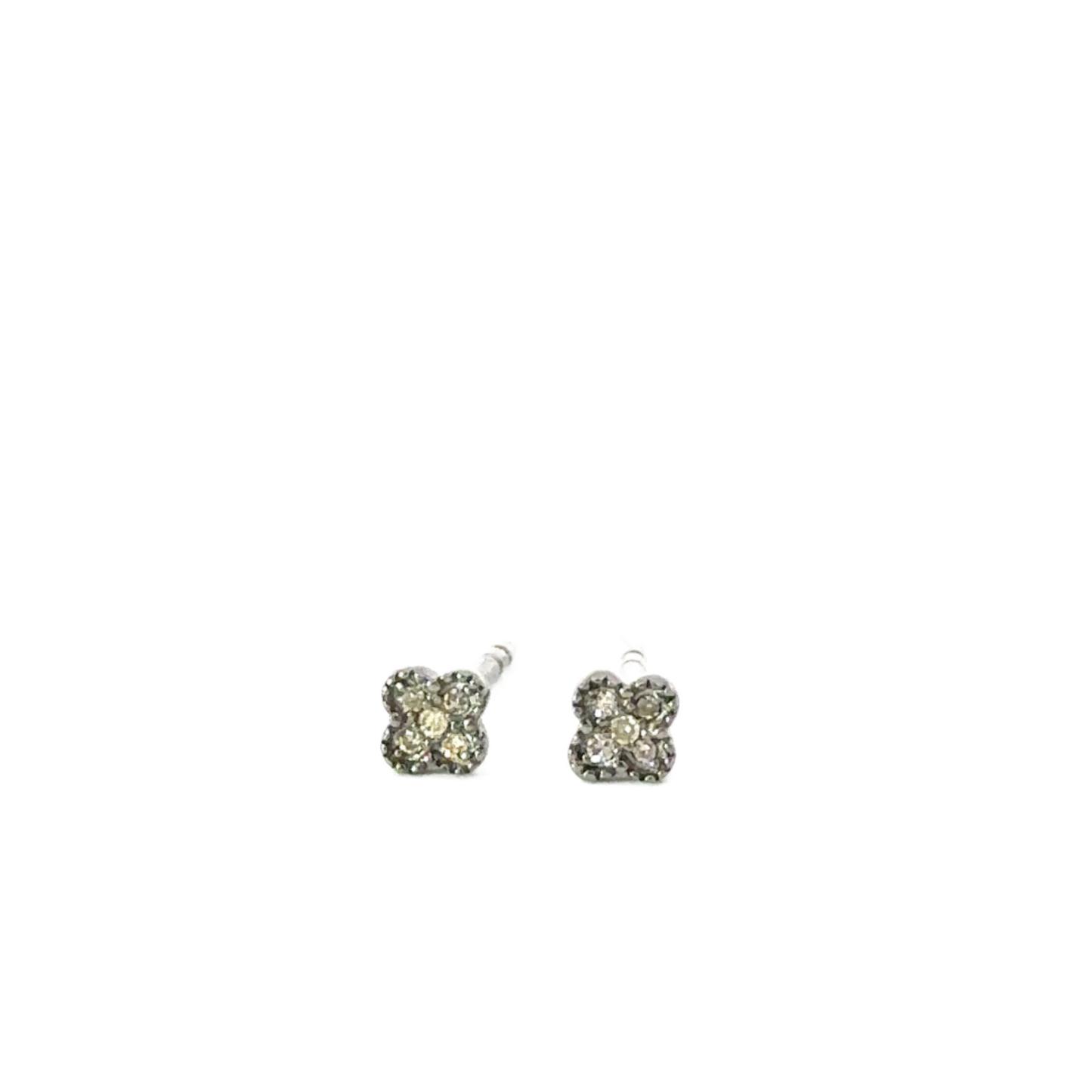 Pave Diamond Clover Earrings