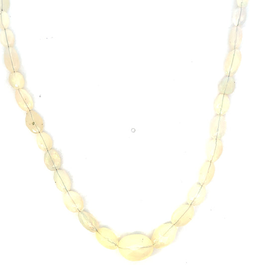 Oblong Graduated Opal Necklace