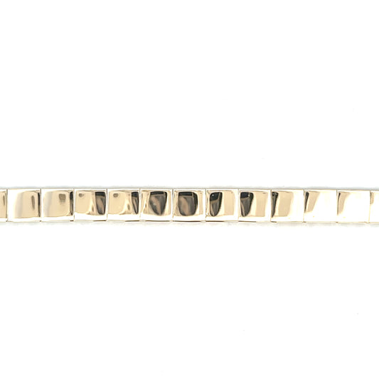 Yellow Gold Chiclet Bracelet